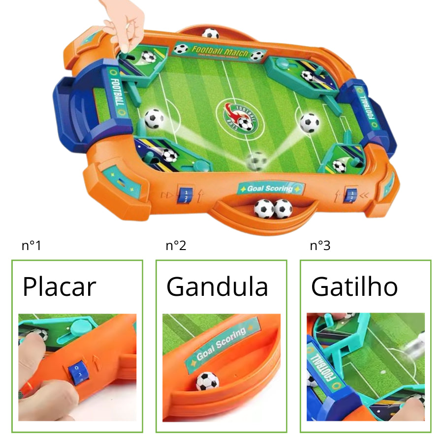 Mini Jogo de Futebol de Mesa Portátil