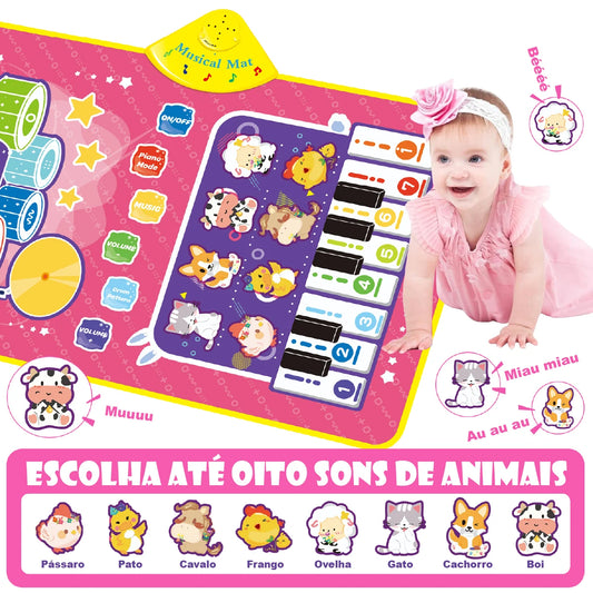Tapete Piano Musical Infantil 3 em 1
