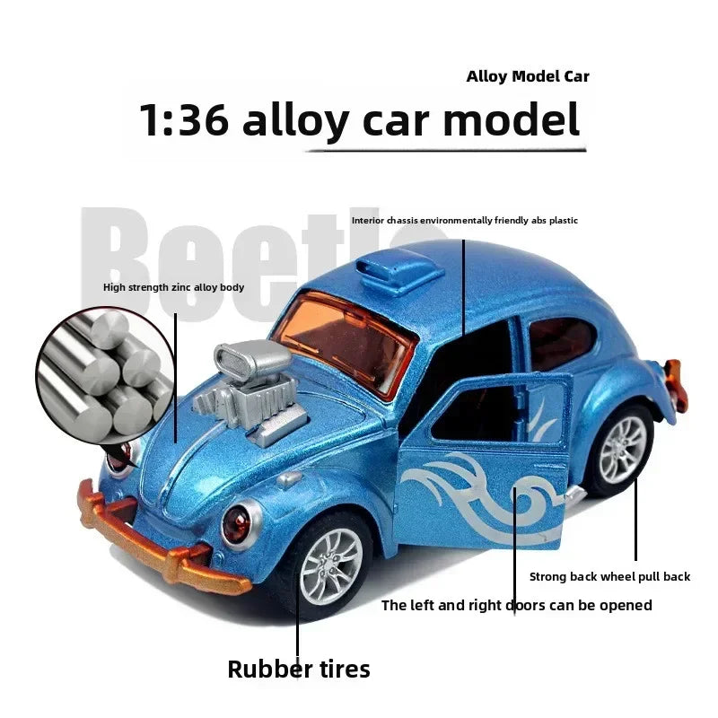 Fusca Turbinado - Miniatura de Metal com Fricção