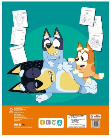 Bluey - Livro Tela de Pintura e Atividades - Capa Dura