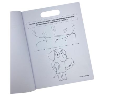 Bluey - Livro Tela de Pintura e Atividades - Capa Dura