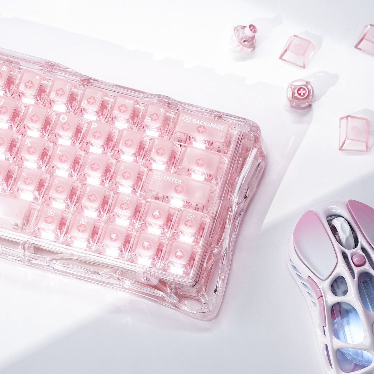 Teclado GravaStar Mercury V60 – Crystal Rose