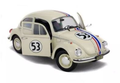 Carrinho Fusca Miniatura de Metal (Abre as Portas - Fricção)