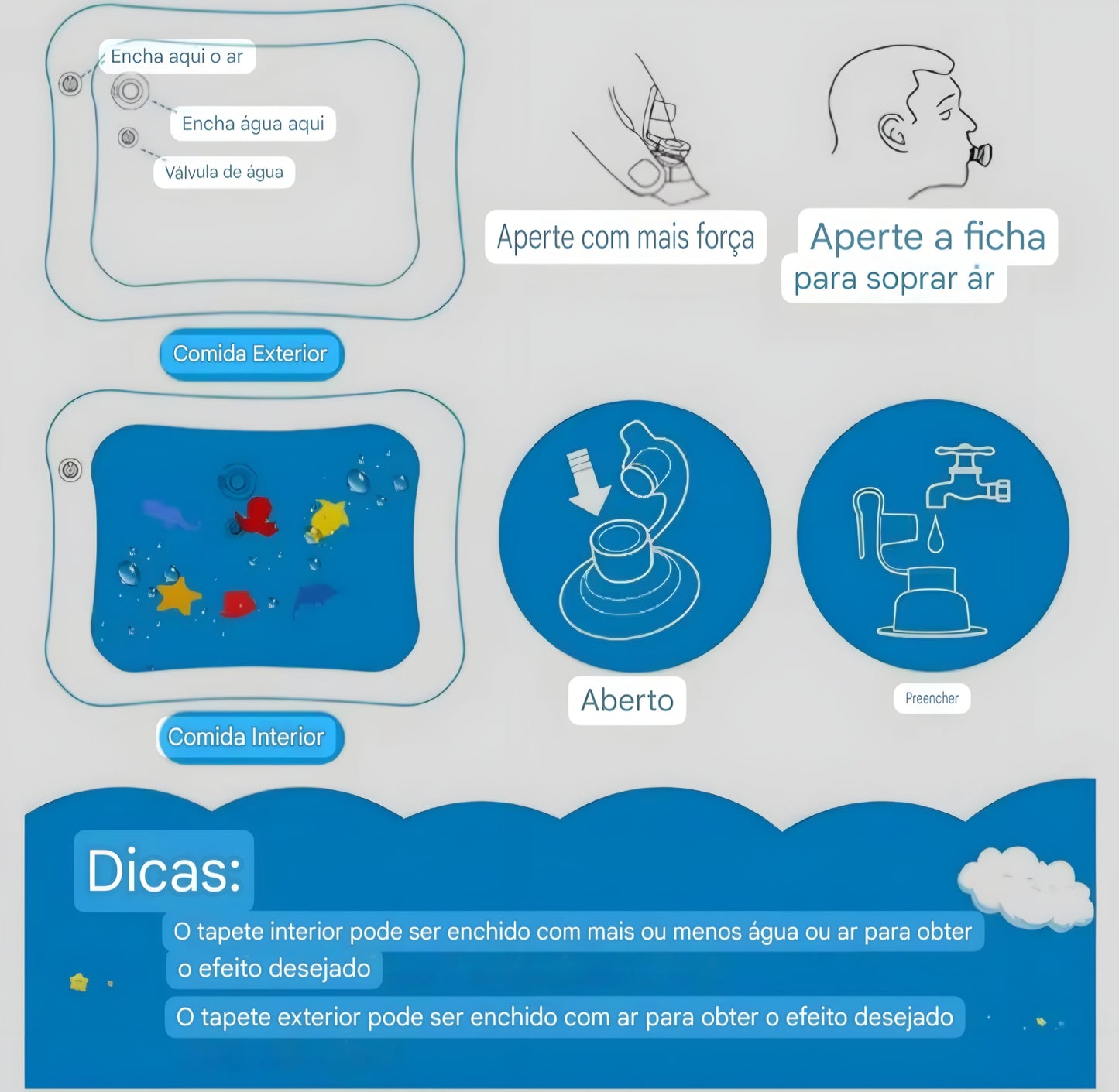 Tapete de Água Sensorial Infantil