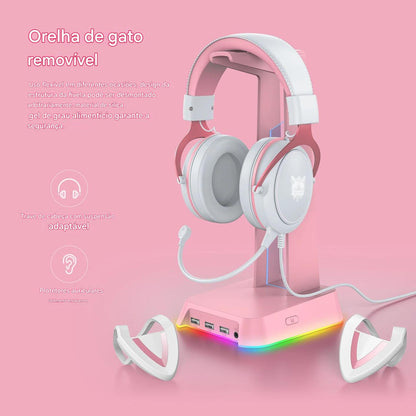 Headset Gamer ONIKUMA X10 - Orelhas de Gato Destacáveis
