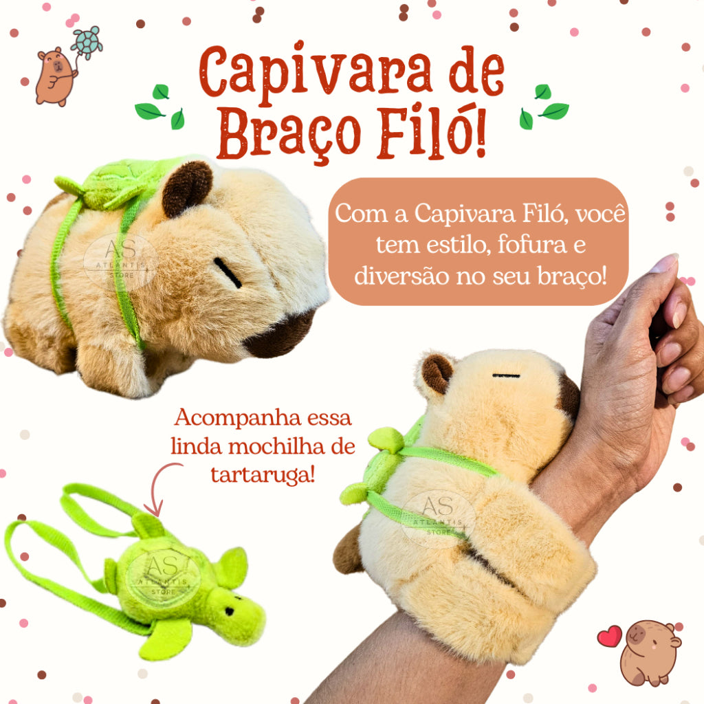 Pulseira Capivara de Pelúcia