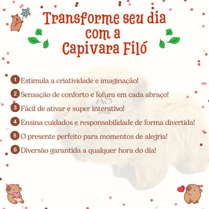Pulseira Capivara de Pelúcia