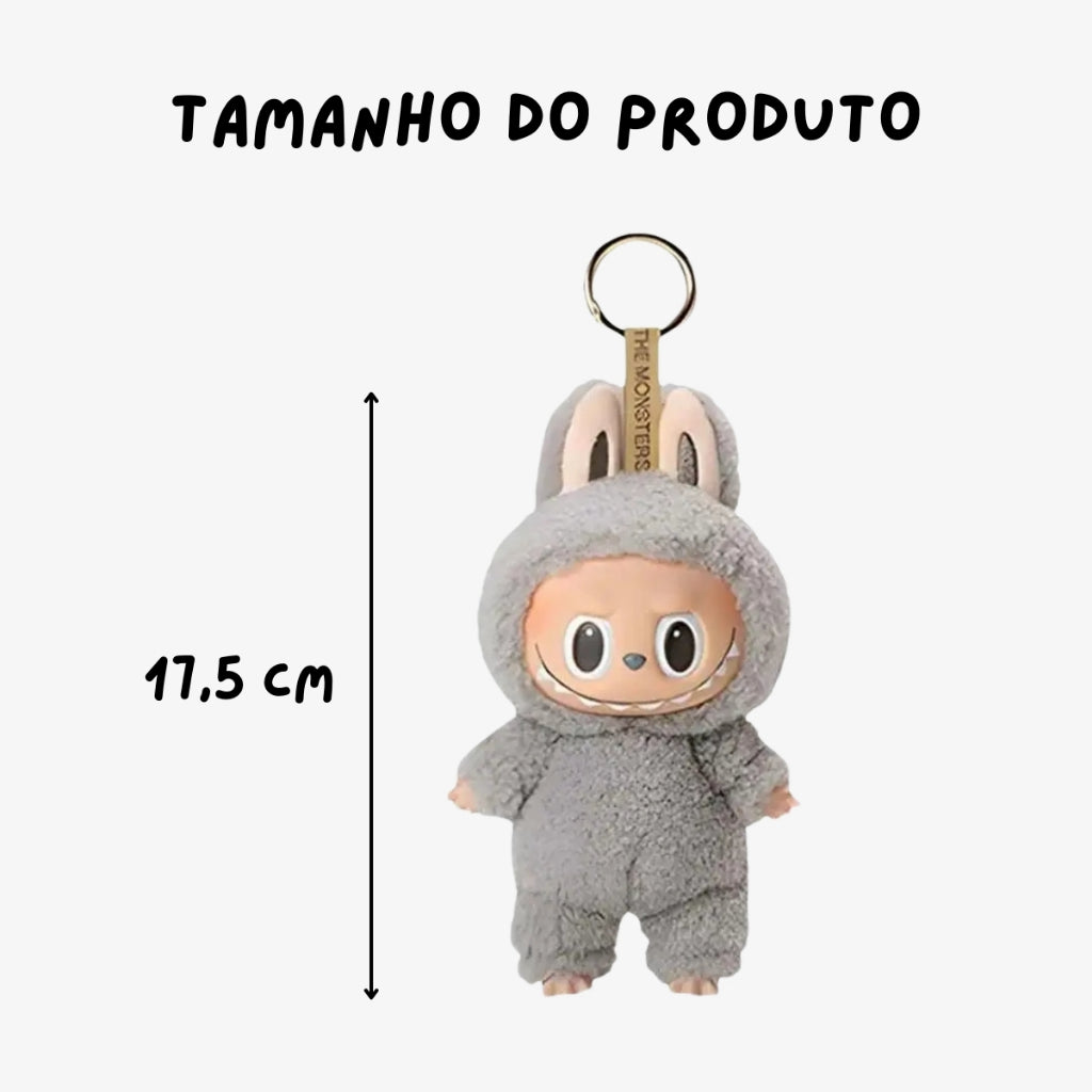 Pelúcia Labubu Monster Chaveiro Pop Mart – Modelo Aleatório!