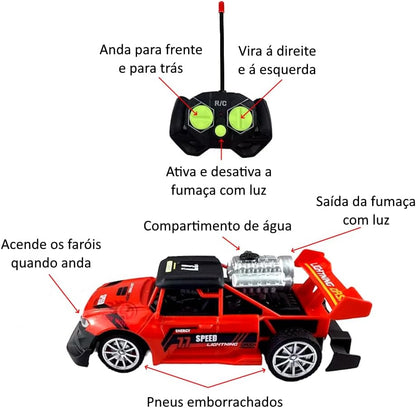 Carrinho Controle Remoto – Solta Fumaça + Luzes