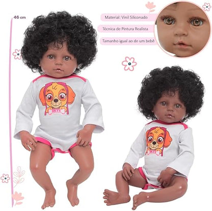 Bebê Reborn Realista - Cacheada + Acessórios