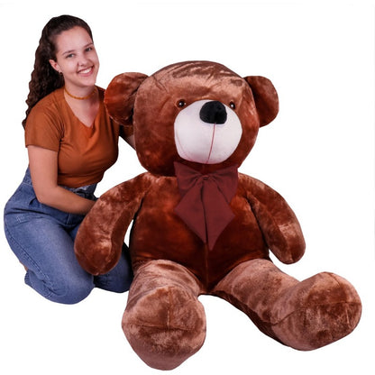 Urso de Pelúcia Gigante (1,10 metro) – Super Macio com Laço
