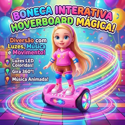 Boneca Hoverboard Musical