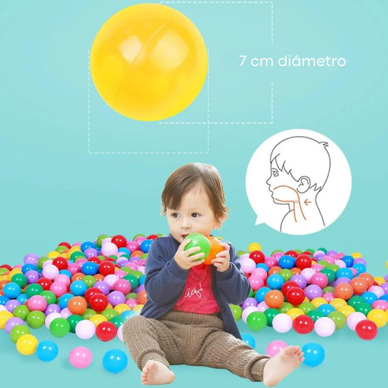 Kit 100 Bolinhas Coloridas Para Piscina Infantil