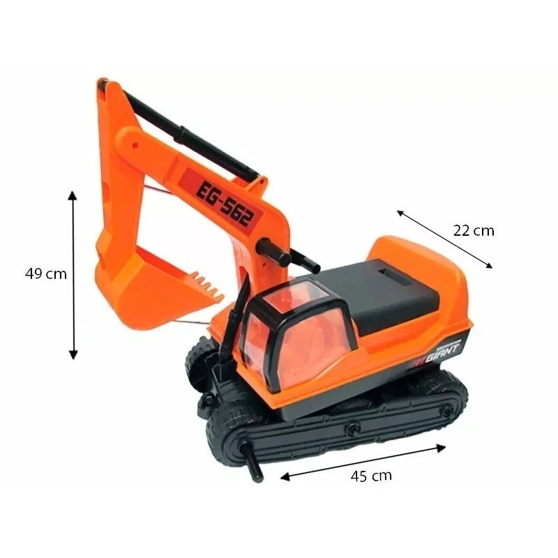 Trator Escavadeira Gigante Infantil - Roma Brinquedos