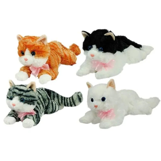 Gatinho de pelúcia deitado (23 cm)