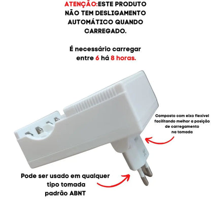 Kit COMBO Carregador De Pilha AA/AAA Recarregável Bivolts + 4 Pçs/Cartela Pilha AA Recarregável de 4700mAh