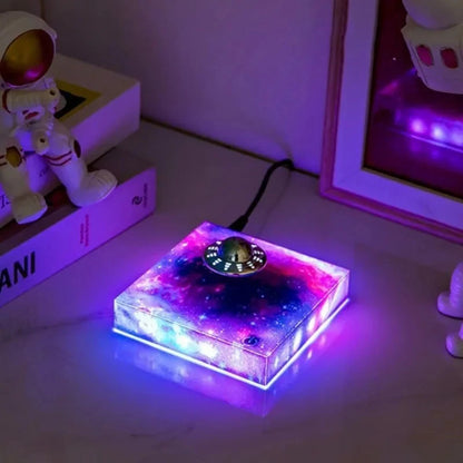 Disco Voador Magnético Flutuante com base Luminária
