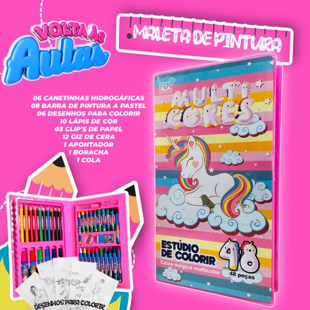 Estojo Maleta de Pintura Infantil