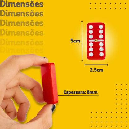 Dominó Profissional Vermelho - Pedras Grandes