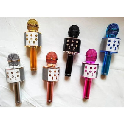 Microfone Bluetooth Karaokê (Grava + 4 efeitos de voz)