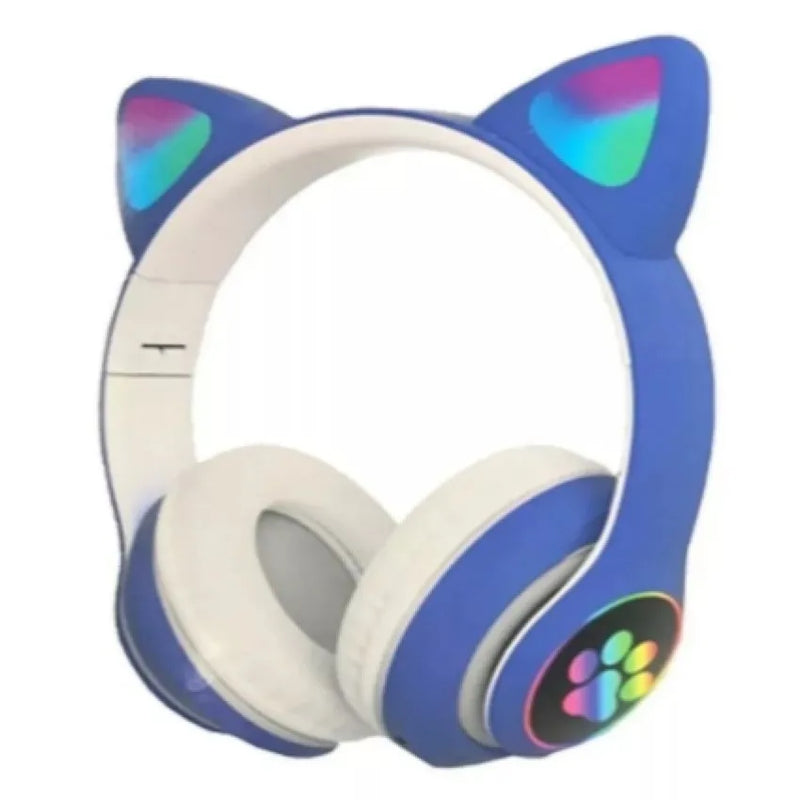 Fone De Ouvido Bluetooth Orelha Gatinho - Led Sem Fio