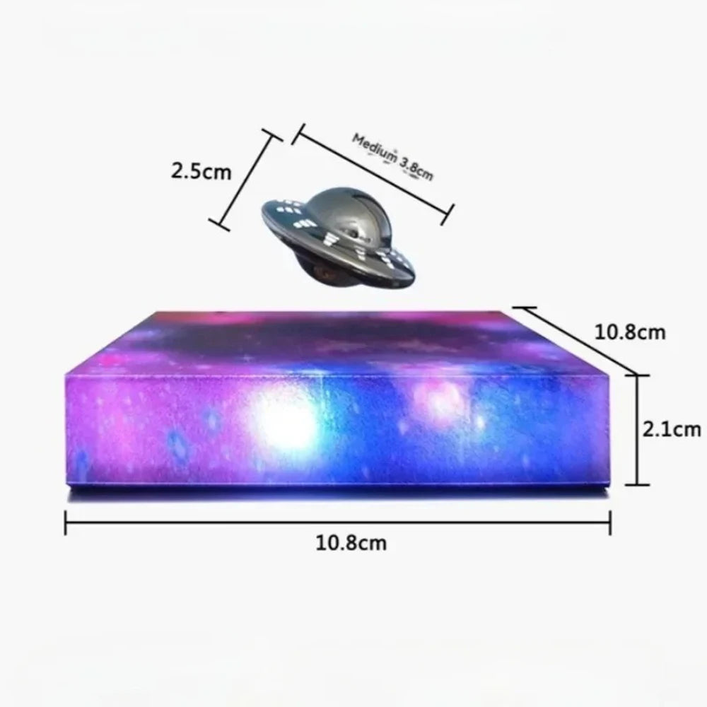 Disco Voador Magnético Flutuante com base Luminária