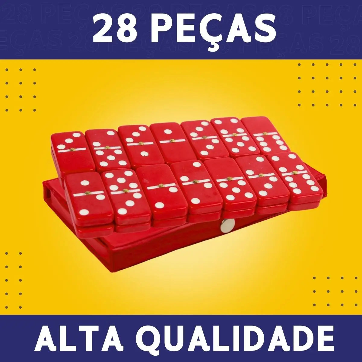 Dominó Profissional Vermelho - Pedras Grandes