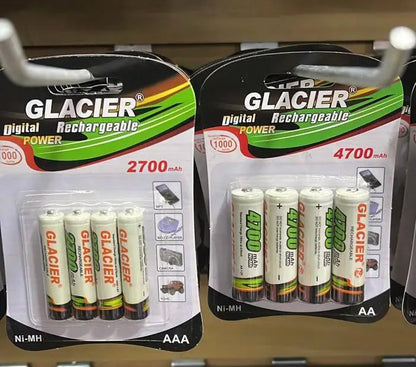 Kit COMBO Carregador De Pilha AA/AAA Recarregável Bivolts + 4 Pçs/Cartela Pilha AA Recarregável de 4700mAh