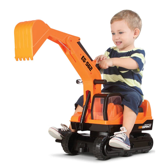 Trator Escavadeira Gigante Infantil - Roma Brinquedos