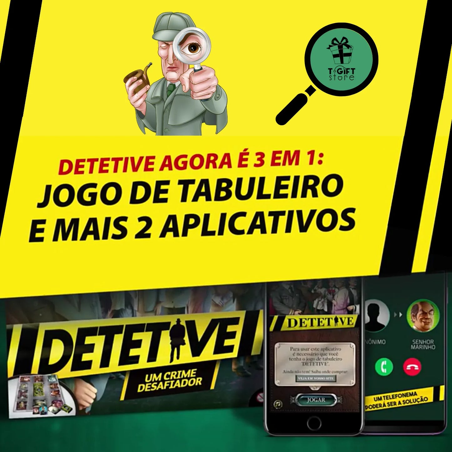 Jogo Detetive com Aplicativo para Celular - Estrela
