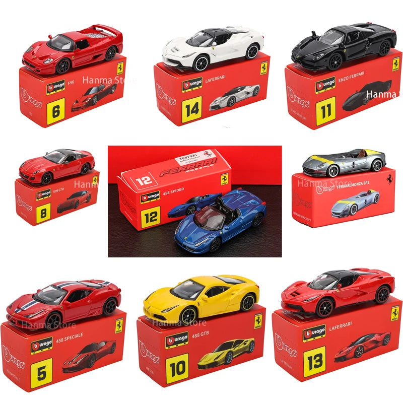 Modelo Mini colecionável da série Bburago-Ferrari