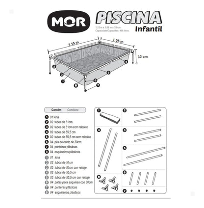 Piscina Infantil – 400 Litros