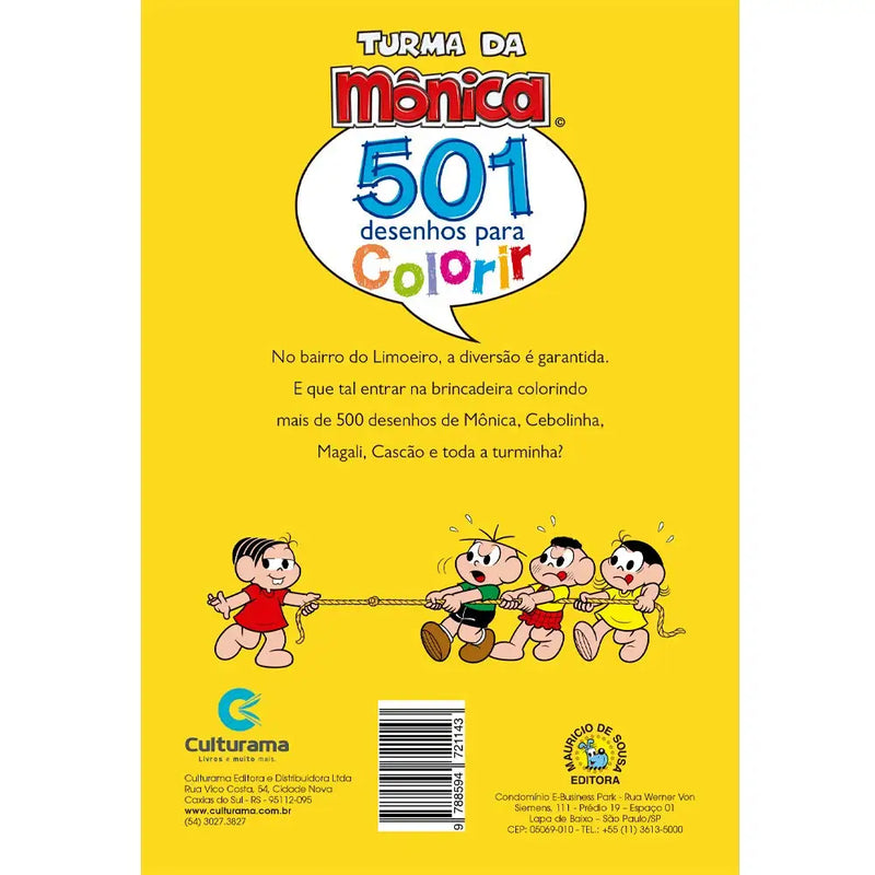 501 Desenhos Para Colorir - Turma da Mônica