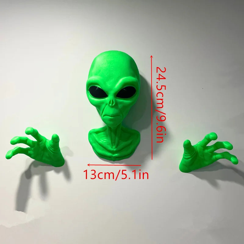 Busto Alien de Parede – Decoração 3D Sci-Fi!