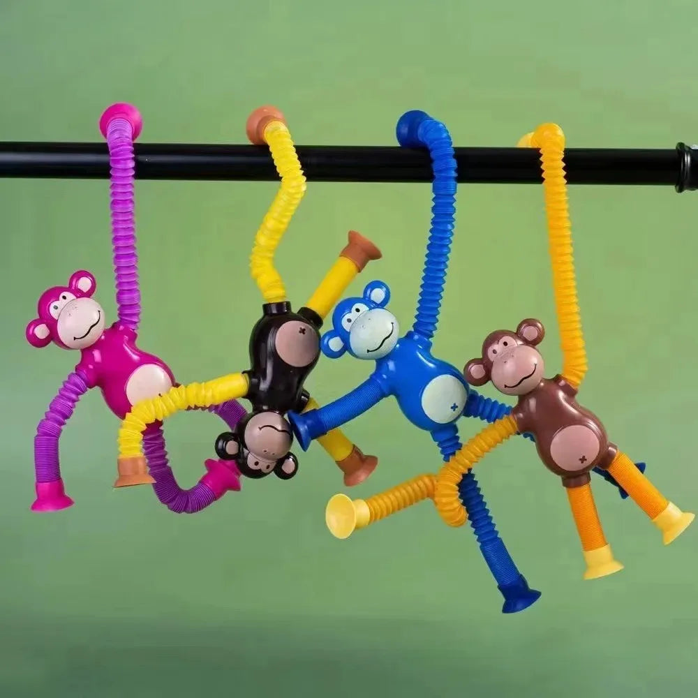 Pop Tube Macaquinho com Luz LED e Som