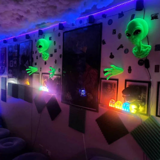 Busto Alien de Parede – Decoração 3D Sci-Fi!