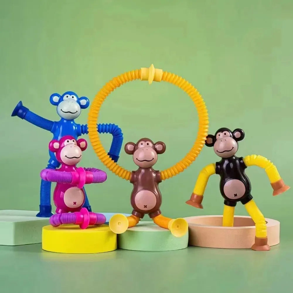 Pop Tube Macaquinho com Luz LED e Som