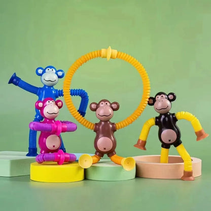 Pop Tube Macaquinho com Luz LED e Som