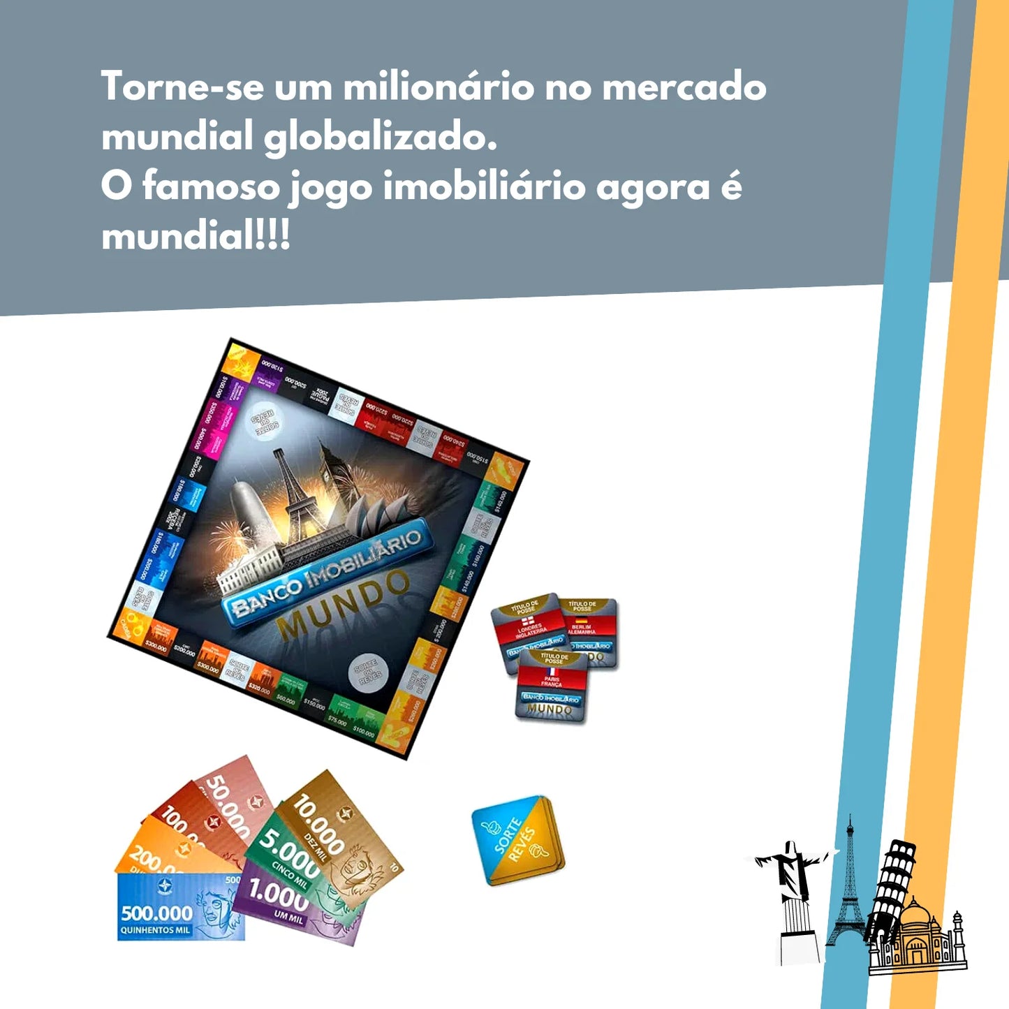 Jogo Banco Imobiliário Mundo - Estrela