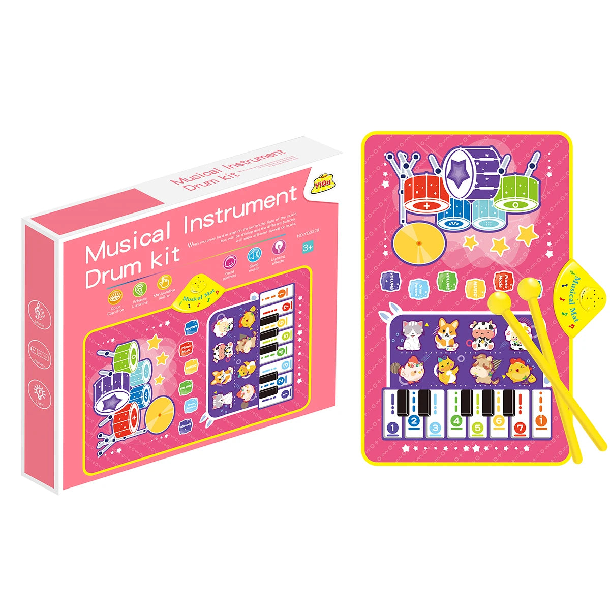 Tapete Piano Musical Infantil 3 em 1