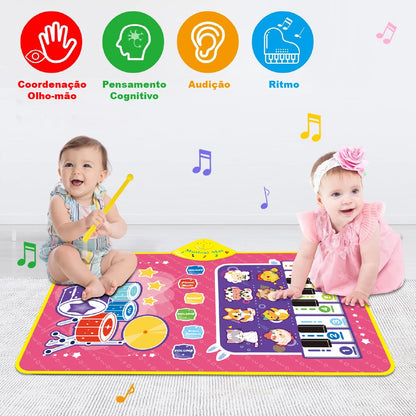 Tapete Piano Musical Infantil 3 em 1
