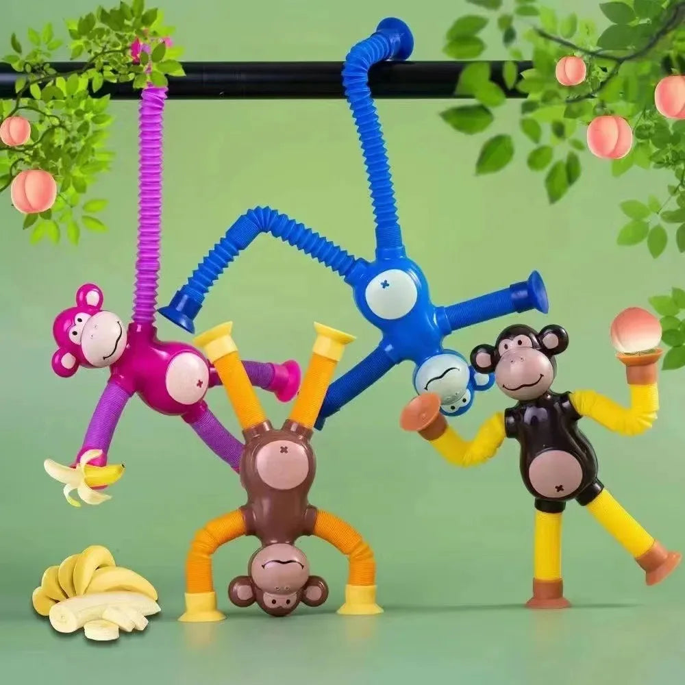 Pop Tube Macaquinho com Luz LED e Som