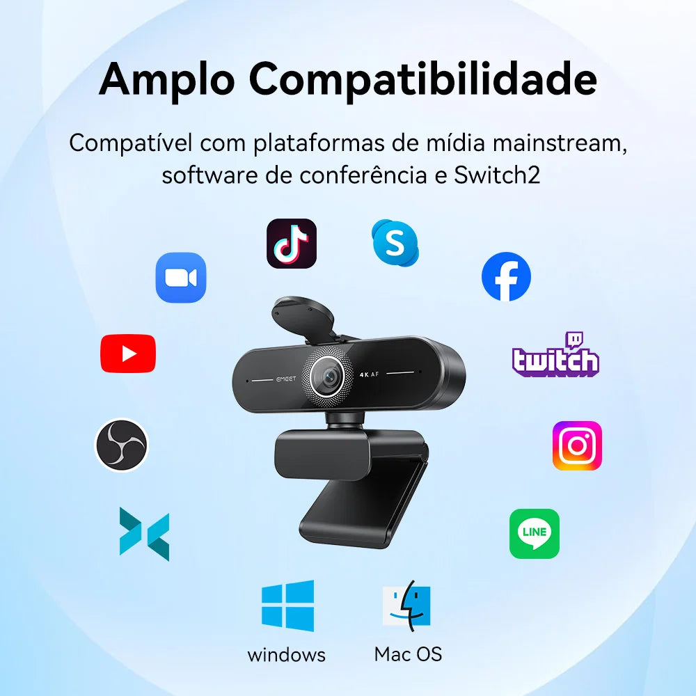 Webcam EMEET C60E 4K Autofoco