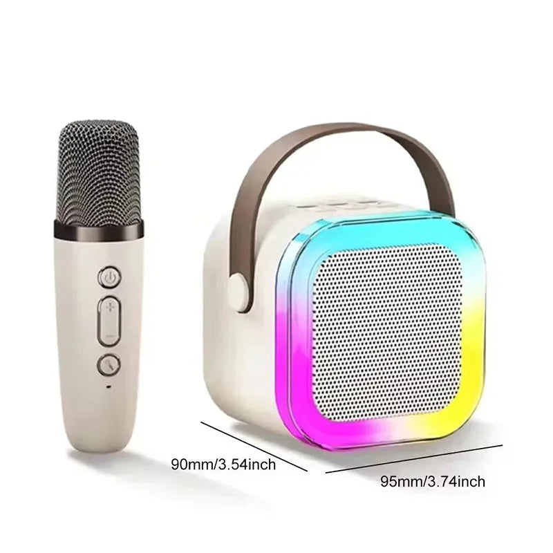 Boombox  e Microfone Duplo - Karaokê Bluetooth