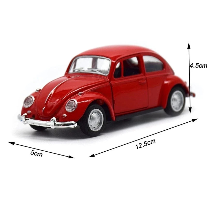 Carrinho Fusca Miniatura de Metal  (Abre as Portas e Capô - Fricção)