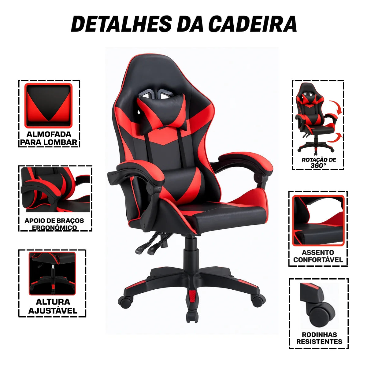Cadeira Gamer X-On Vermelha
