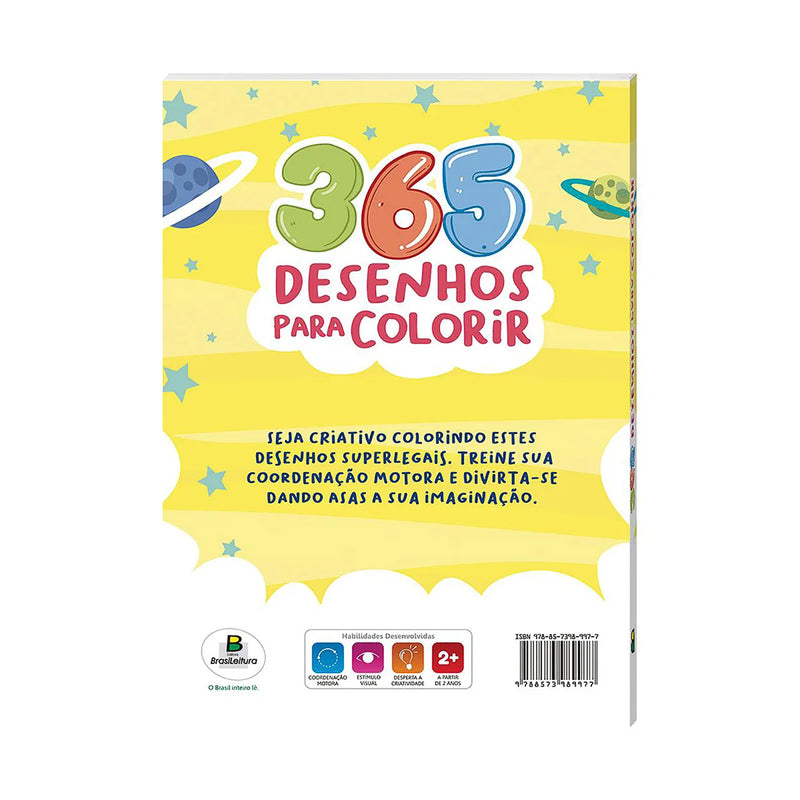 365 Desenhos Para Colorir – Capa Amarela