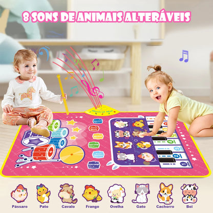 Tapete Piano Musical Infantil 3 em 1