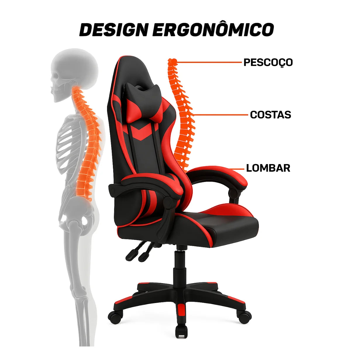 Cadeira Gamer X-On Vermelha