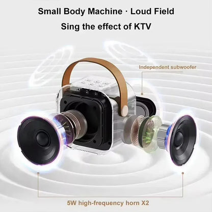 Boombox  e Microfone Duplo - Karaokê Bluetooth